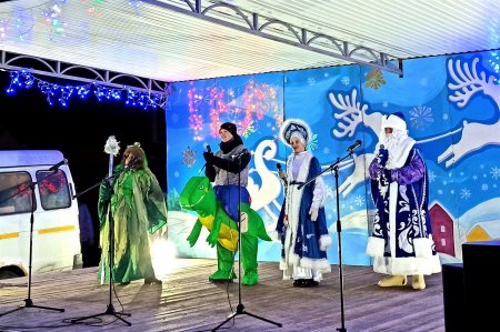 Вечером в Абдулино, в сквере на улице Красноармейская, состоялось торжественное открытие Главной городской ёлки